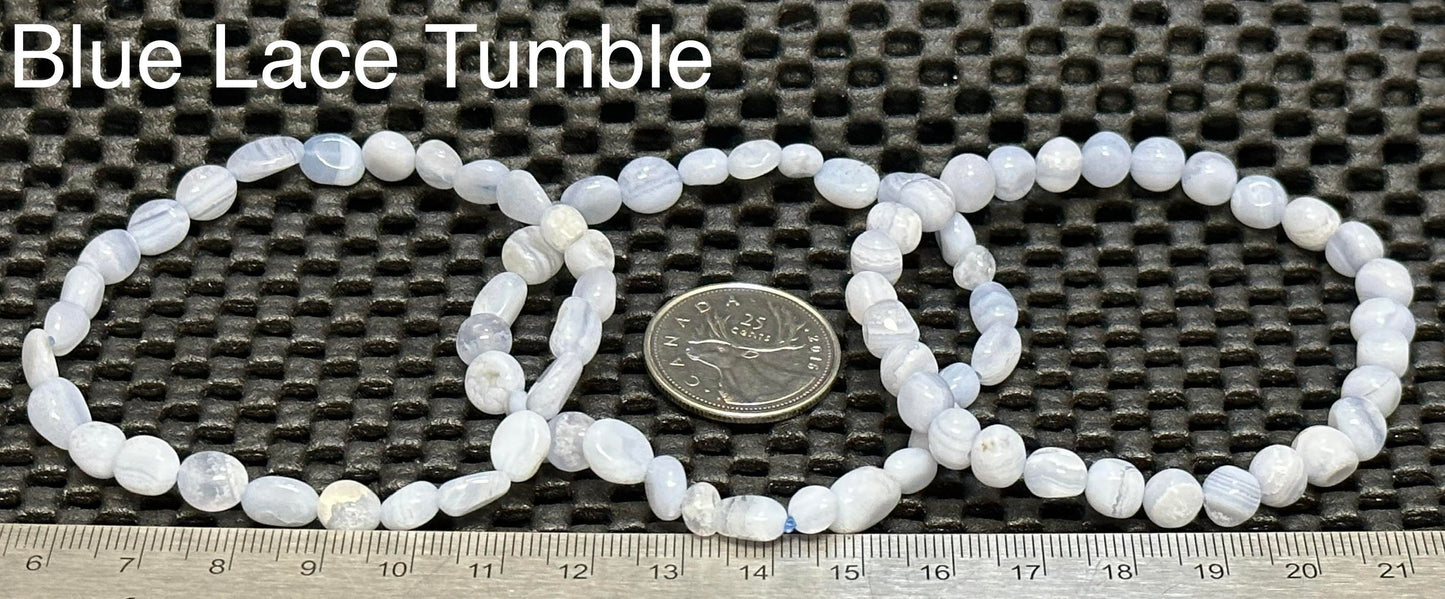 Blue Lace Agate Tumble Bracelet WS