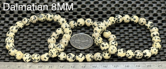 Dalmatian Round Bracelet, 8mm WS