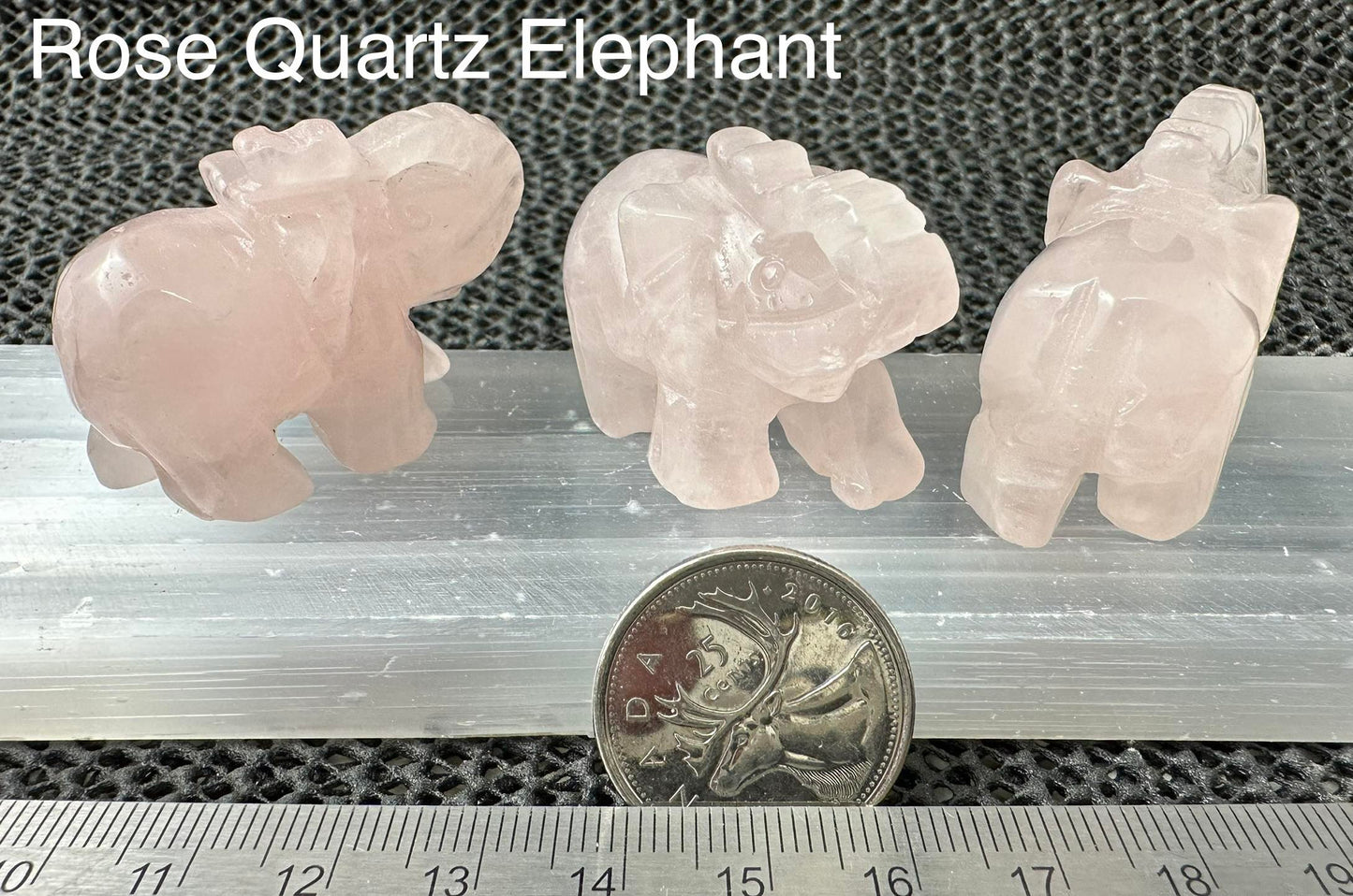 Elephant Figurine 1.5", Assorted Stones WS