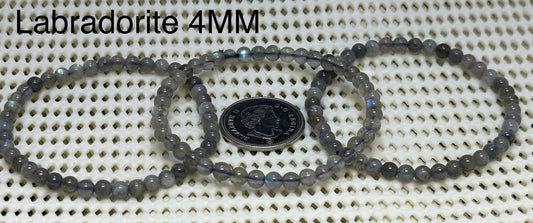 Labradorite Round Bracelet, 4mm WS