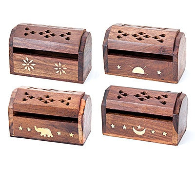 Burner, Incense, Cone, Wood Mini Coffin