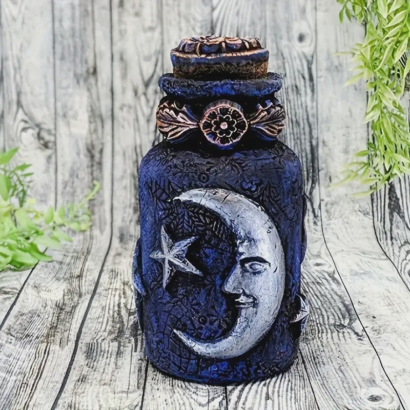 Spell Jar, Blue, Moon and Stars