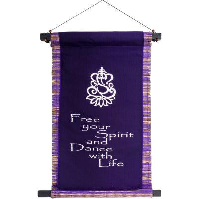 Banner, Purple Ganesha Sea Grass, Small, 12" x 15"
