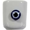 Mini Candle Holder, Ceramic, Evil Eye, White