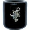 Mini Candle Holder, Ceramic, Witch, Black