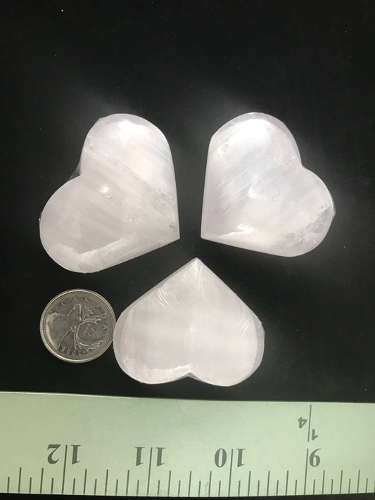 Selenite Mini Heart, White 4cm WS