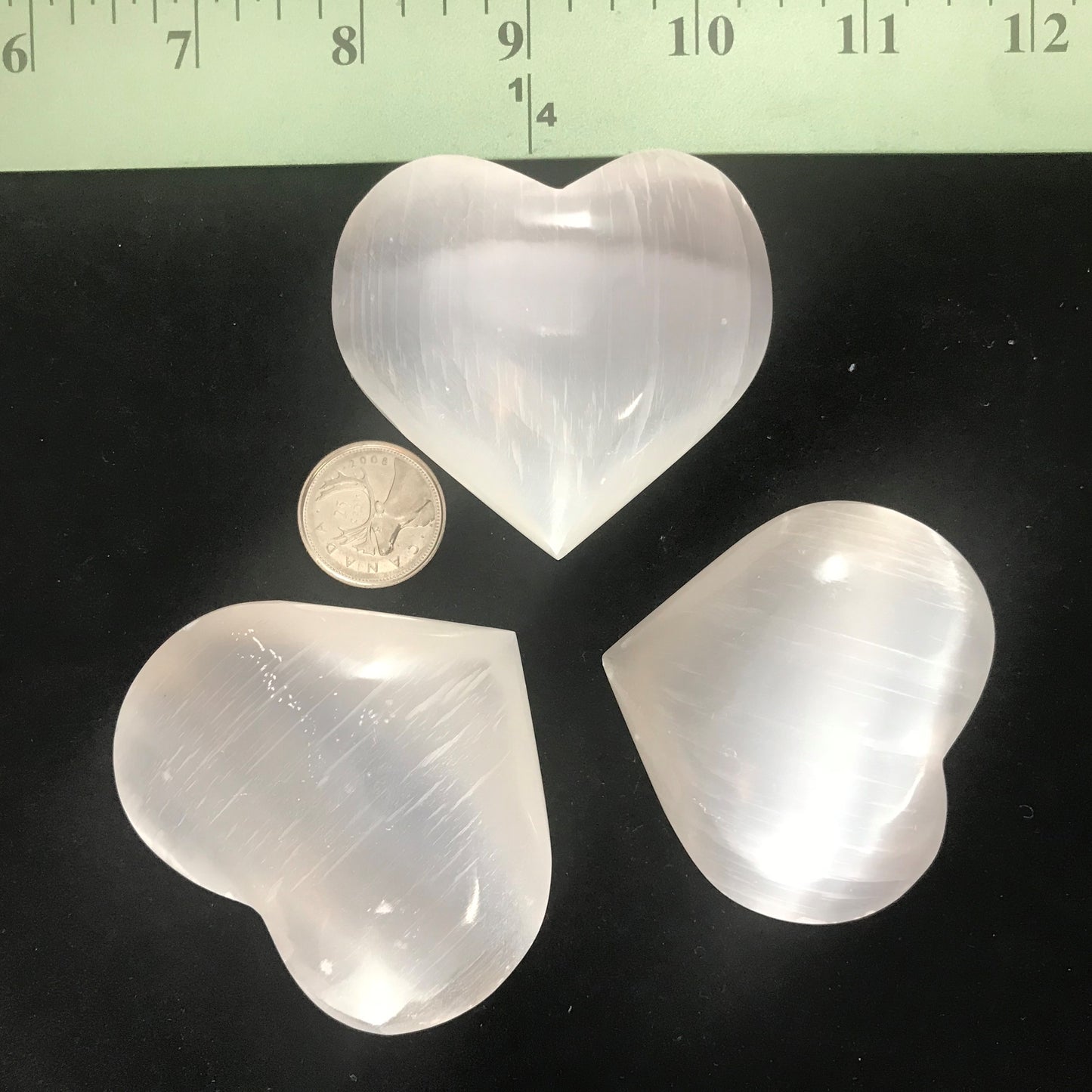 Selenite Heart Palm, 8cm WS