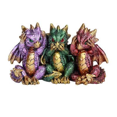 Figurine, Dragons See, Hear, Speak  No Evil