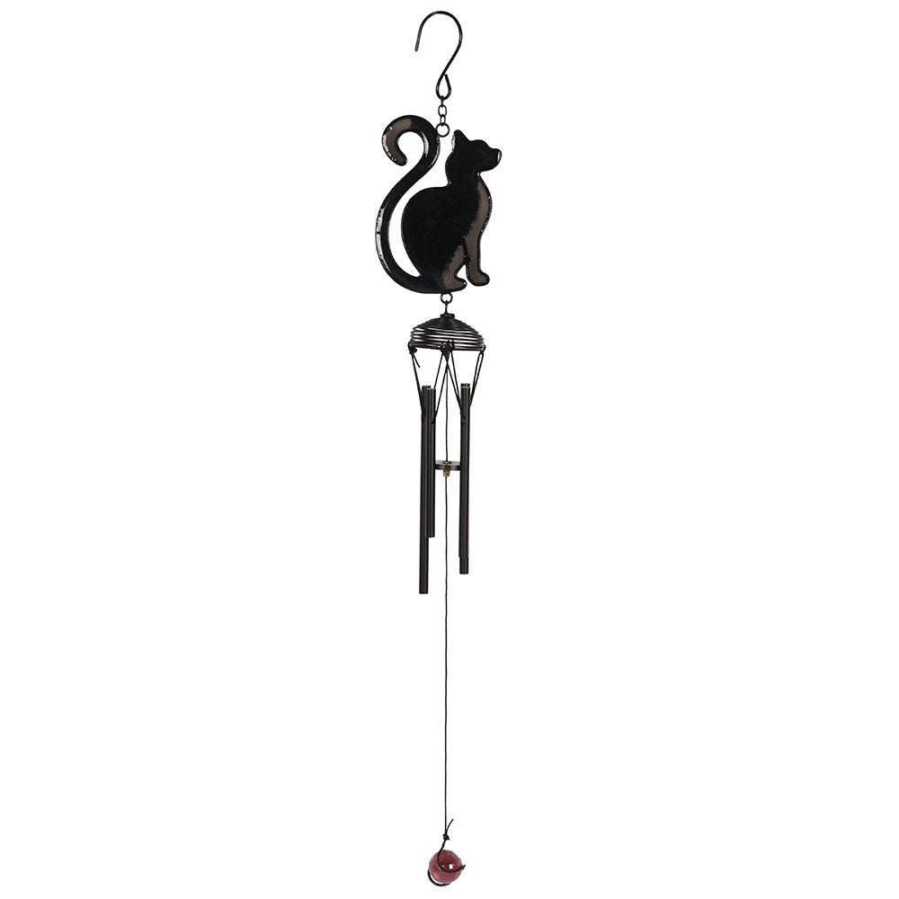 Wind Chime Black Cat, 15.75inL