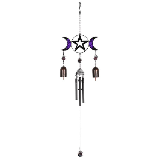 Wind Chime, Triple Moon With Bells