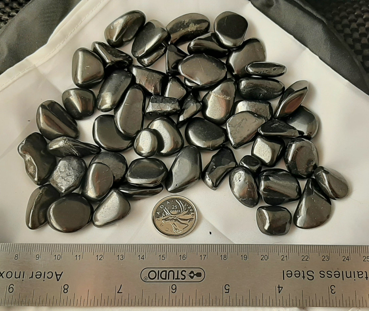 Shungite Tumble by 250g, Large ~25mm - 35mm