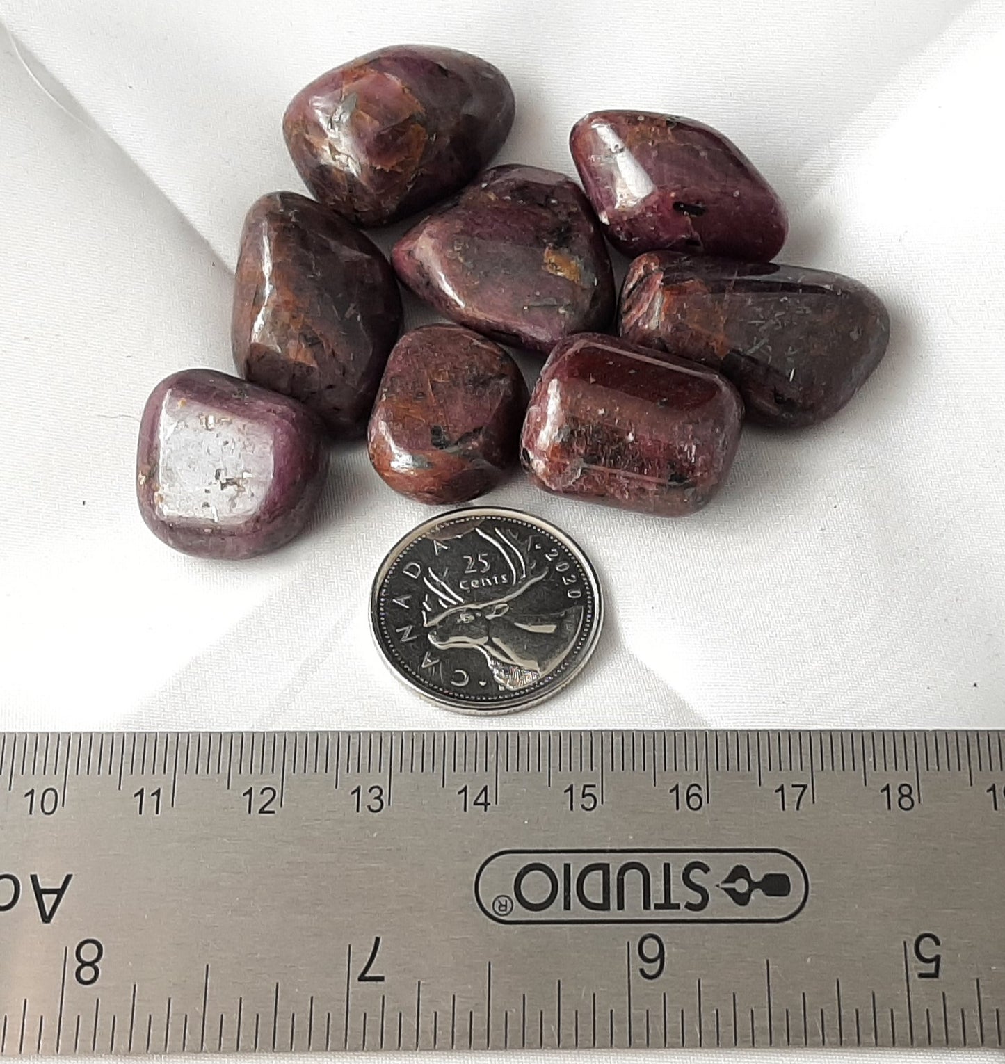 Ruby Tumble AAA by 100g, Medium 7pc - 9pc