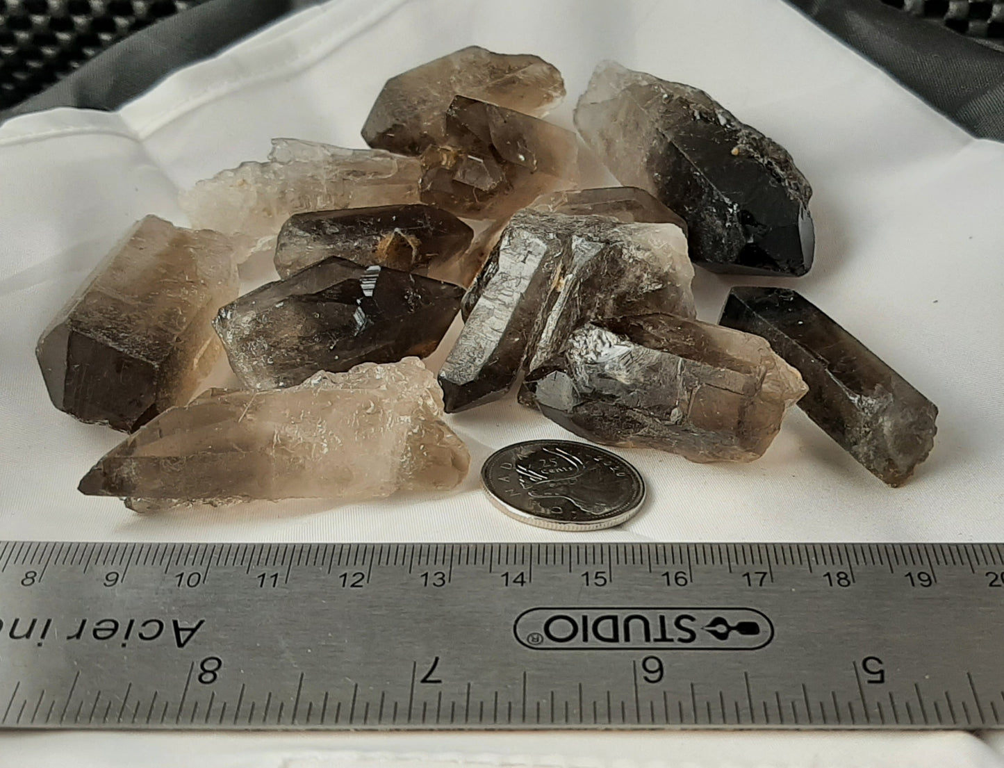 Smoky Quartz Points Raw by 250g, Medium ~1"