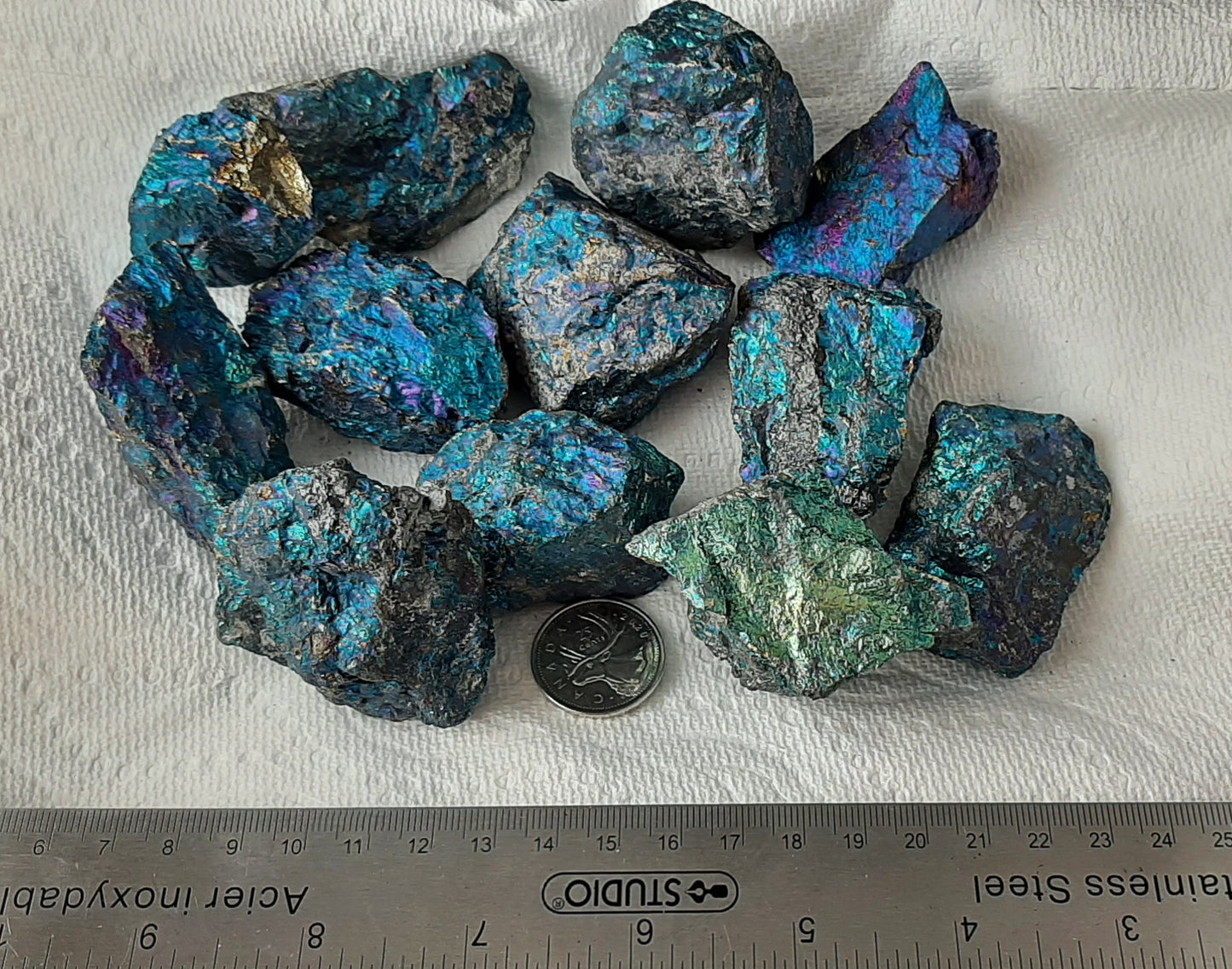 Chalcopyrite Peacock Ore by kg, 2"