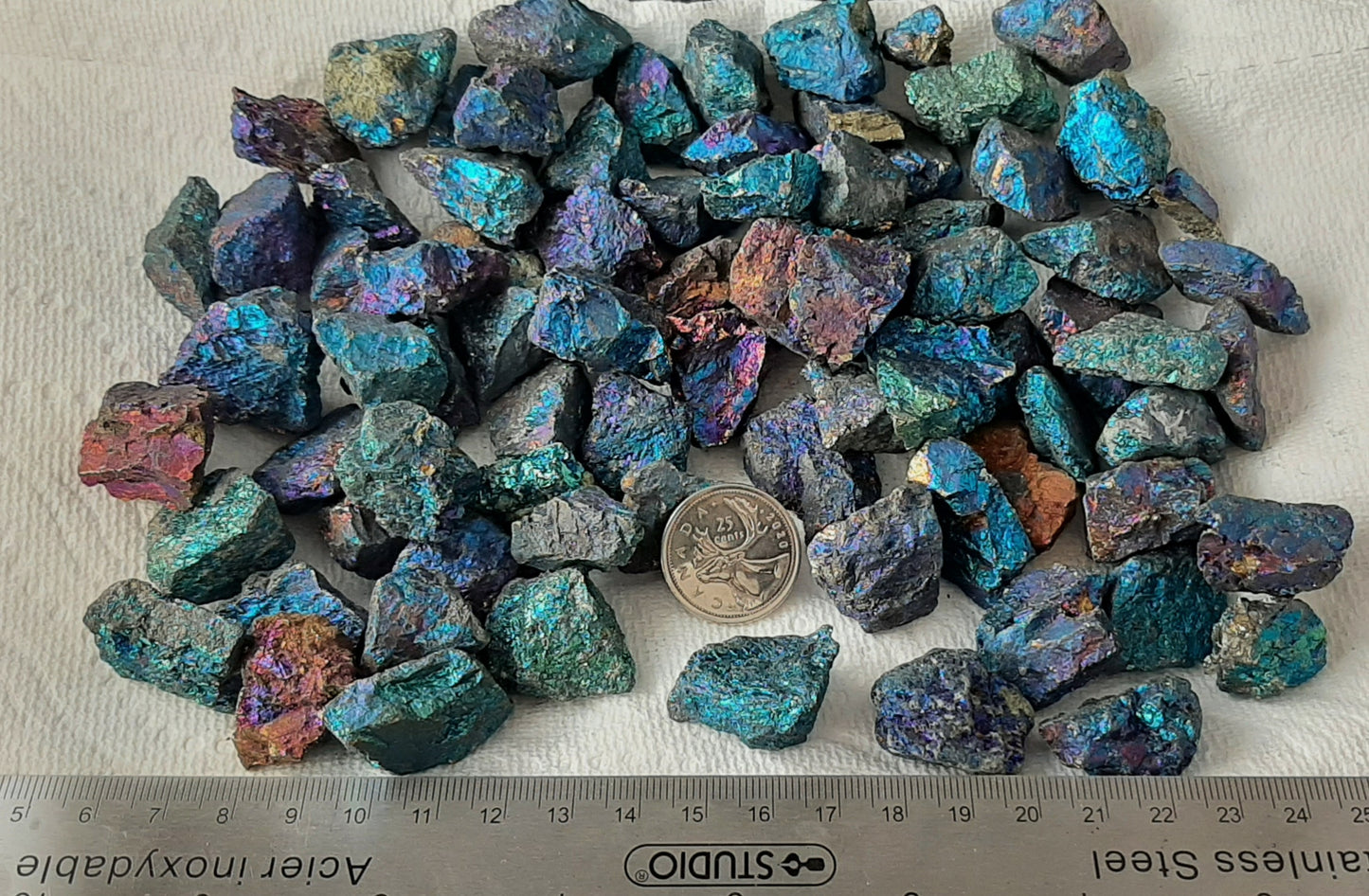 Chalcopyrite Peacock Ore by kg, 1"