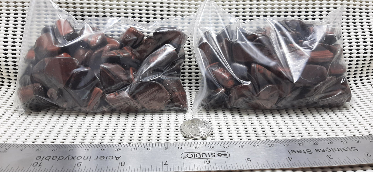 Red Tiger Eye Tumble by 500g, Small ~20mm - 25mm