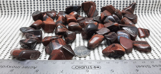 Red Tiger Eye Tumble by 500g, Large ~25mm - 35mm