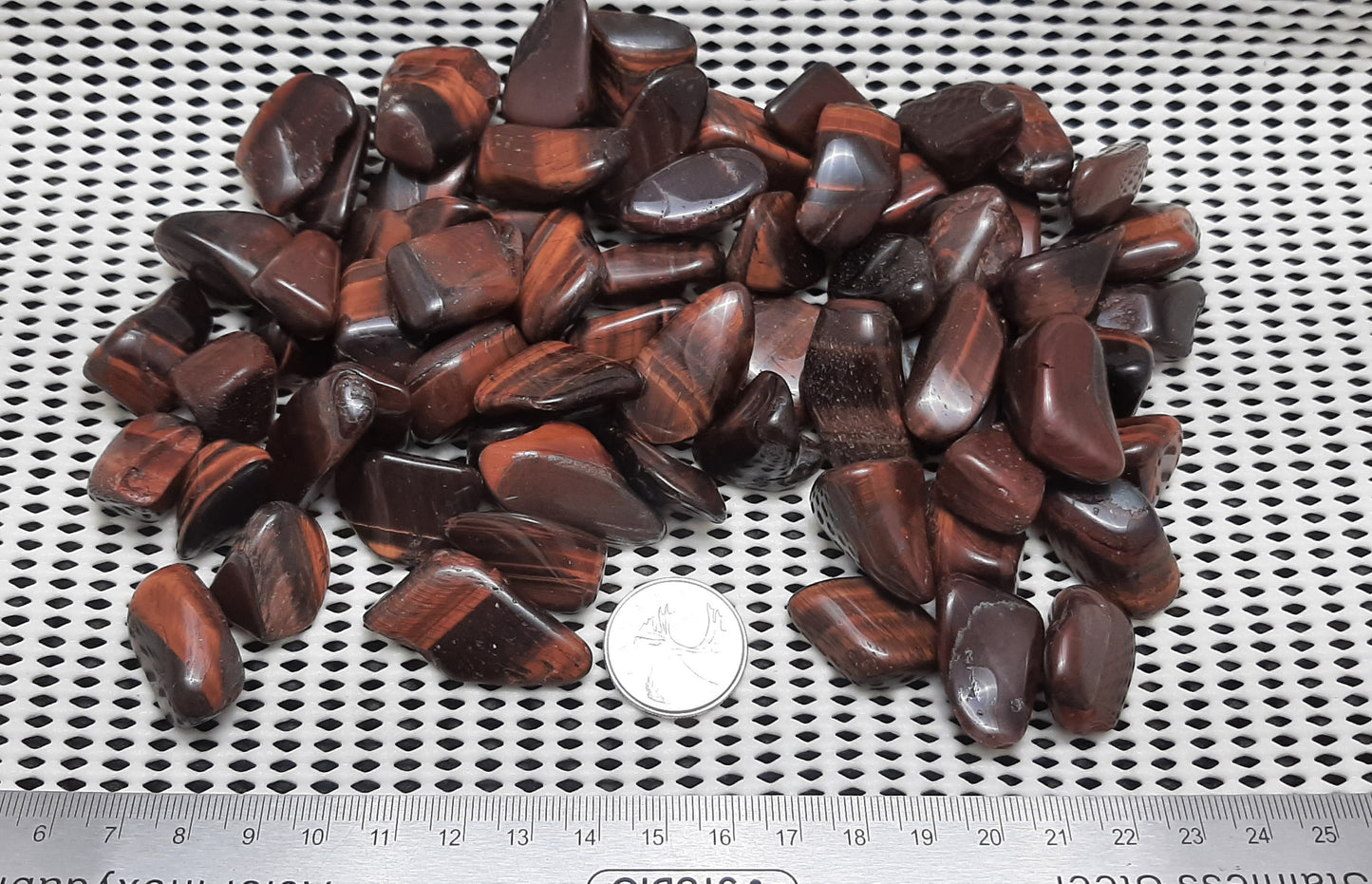 Red Tiger Eye Tumble by 500g, Small ~20mm - 25mm
