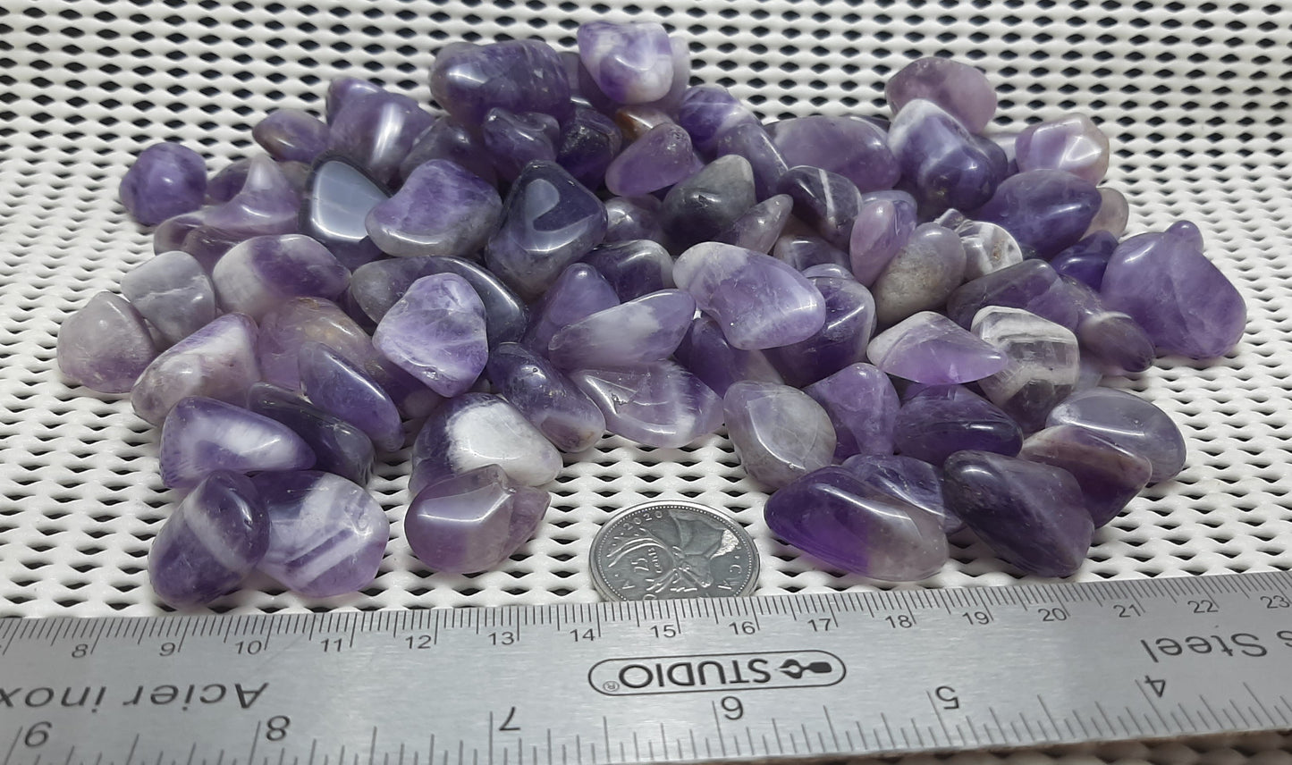 Chevron Amethyst Tumble by 500g, Small ~20mm - 25mm