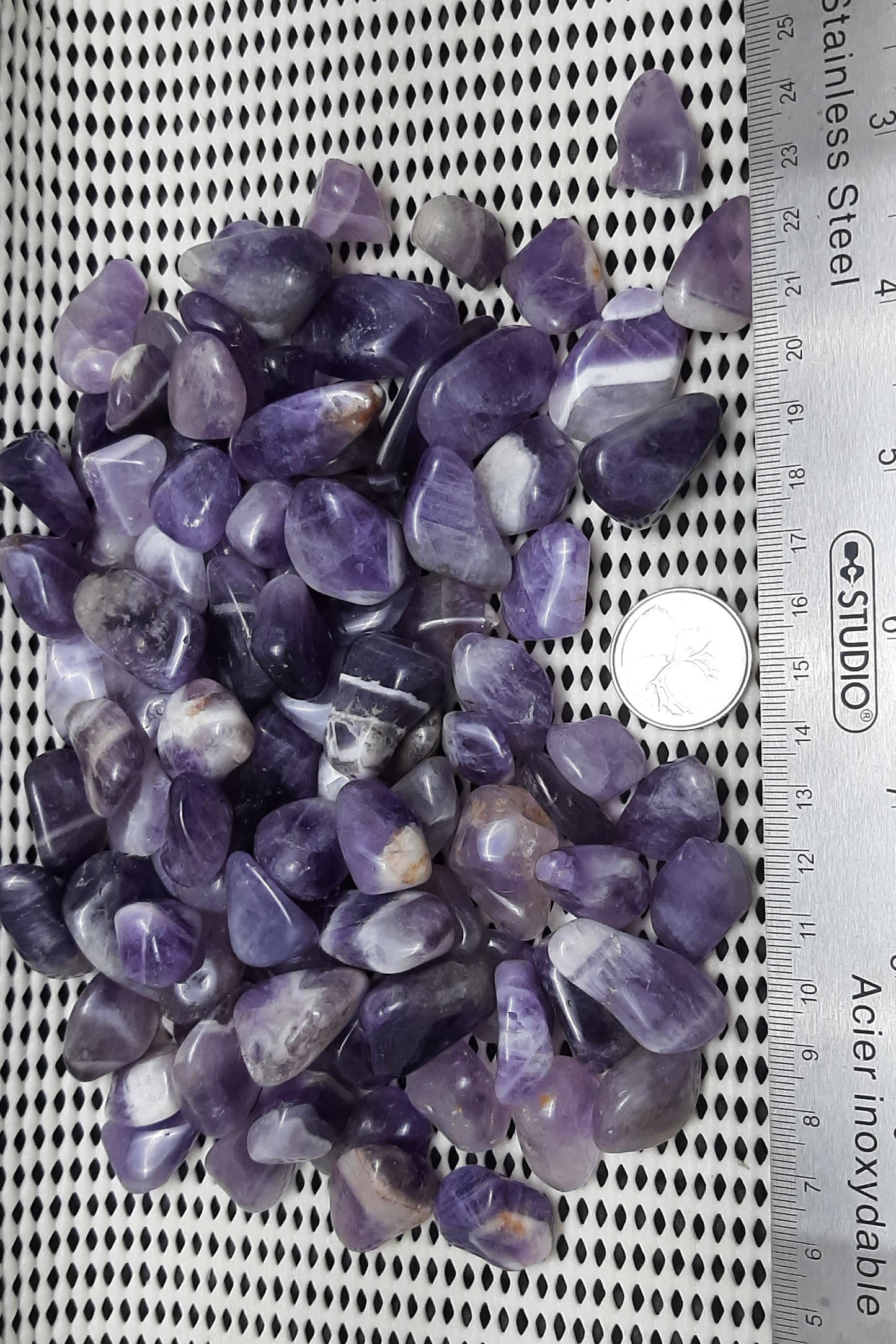 Chevron Amethyst Tumble by 500g, Small ~20mm - 25mm