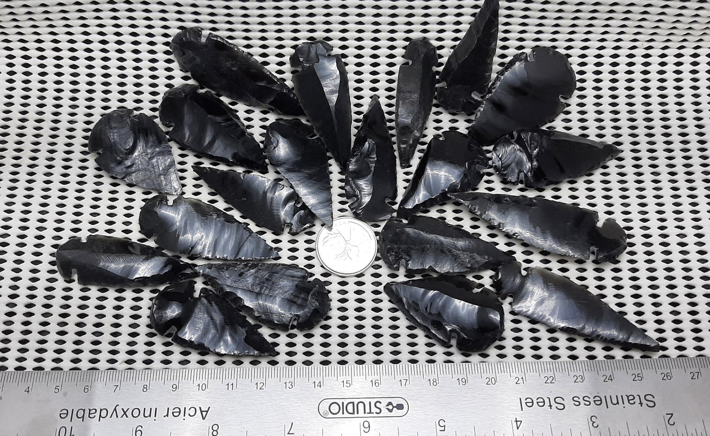 Obsidian Arrow Head, Retail $2ea@20pc pk