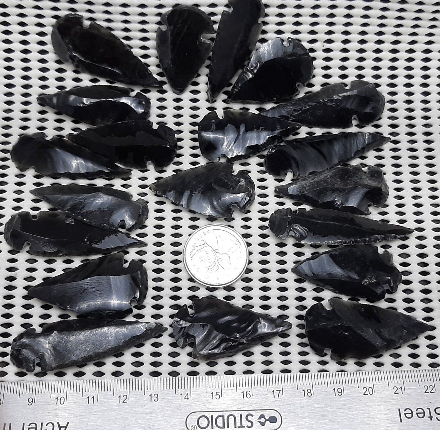 Obsidian Arrow Head, Retail $1ea@20pc pk