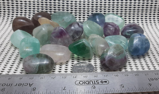 Fluorite Tumble by 500g, Large ~ 25mm - 35mm