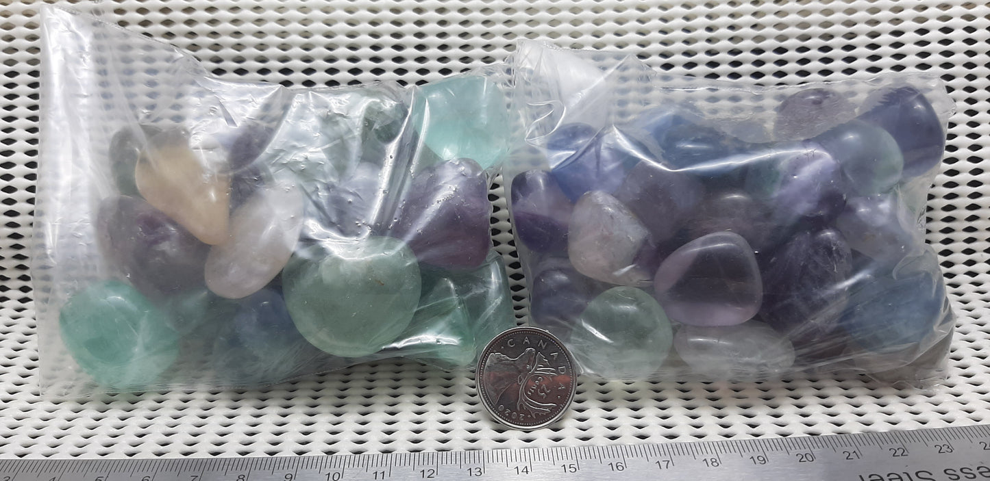 Fluorite Tumble by 500g, Large ~ 25mm - 35mm