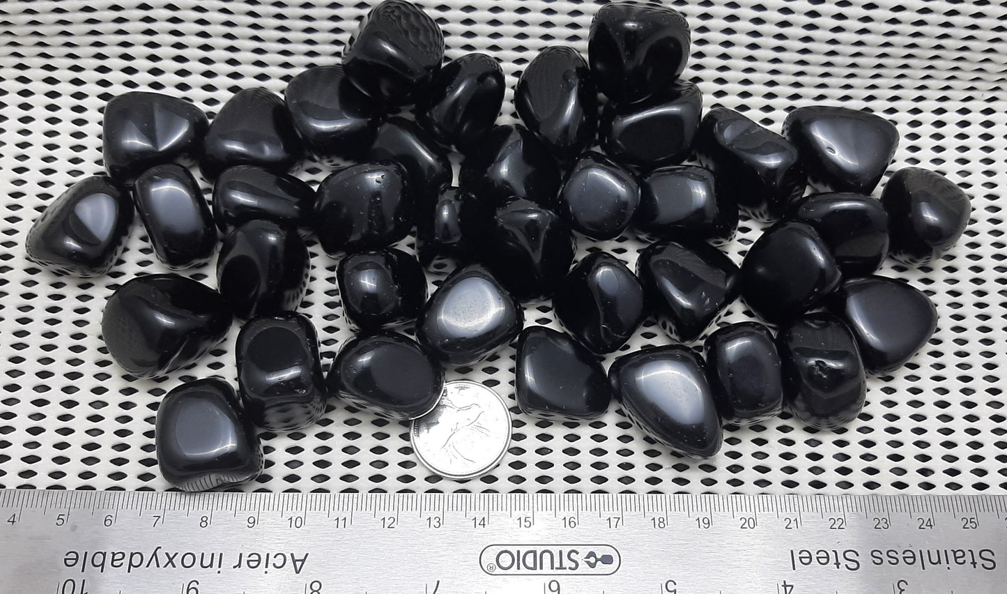 Black Obsidian Tumble by 500g, Large ~25mm - 35mm