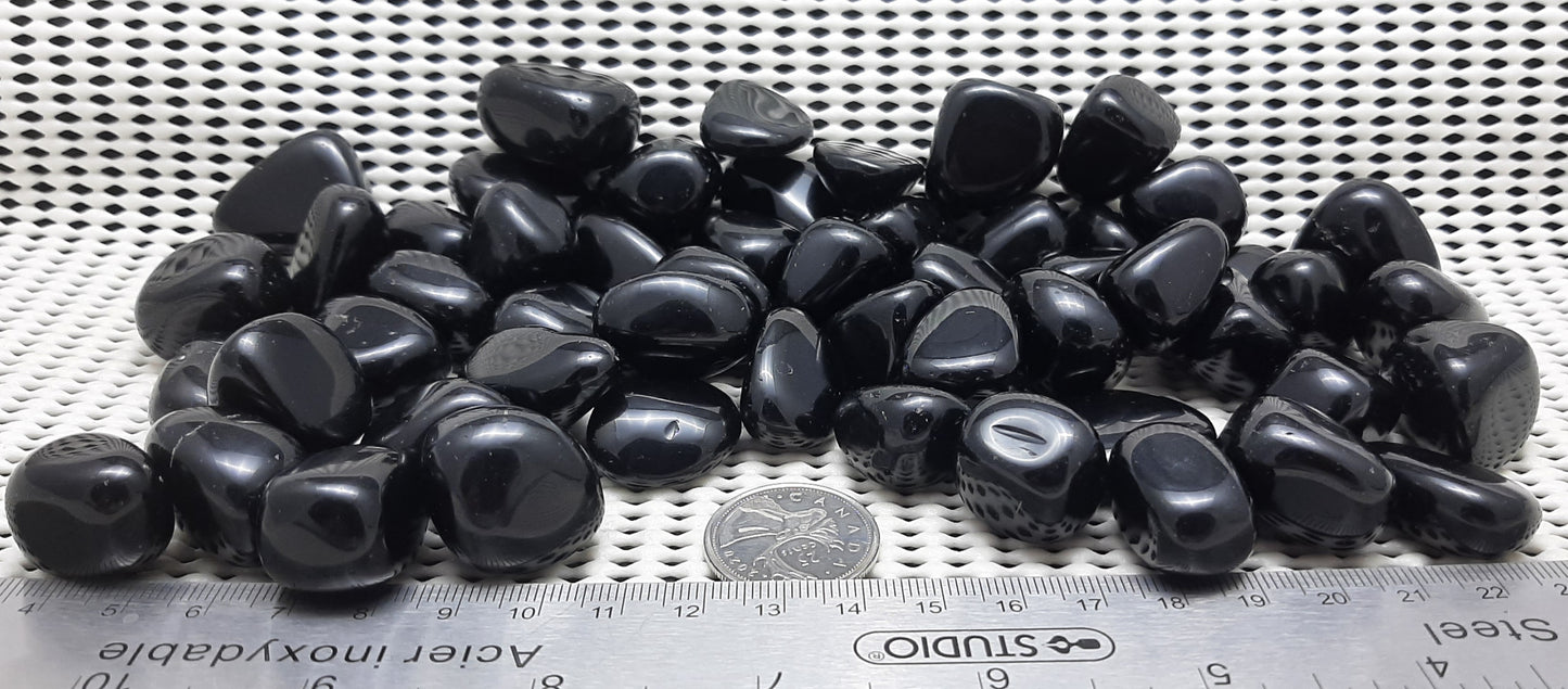 Black Obsidian Tumble by 500g, Small ~15mm - 25mm