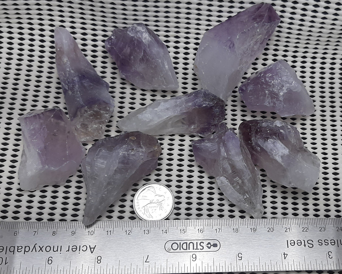 Amethyst Points Raw by 500g, Large ~2"