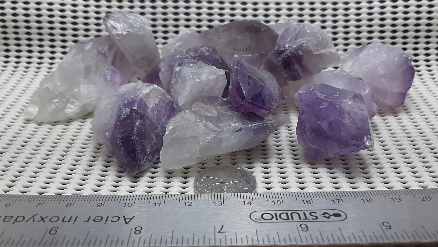 Amethyst Points Raw by 500g, Medium ~1"
