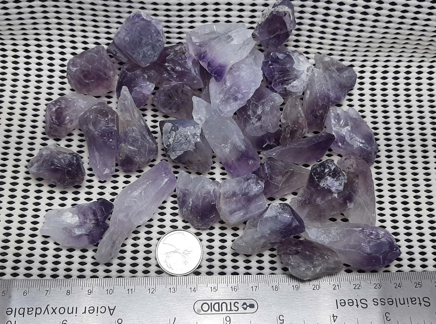 Amethyst Points Raw by 250g, Small ~0.5"