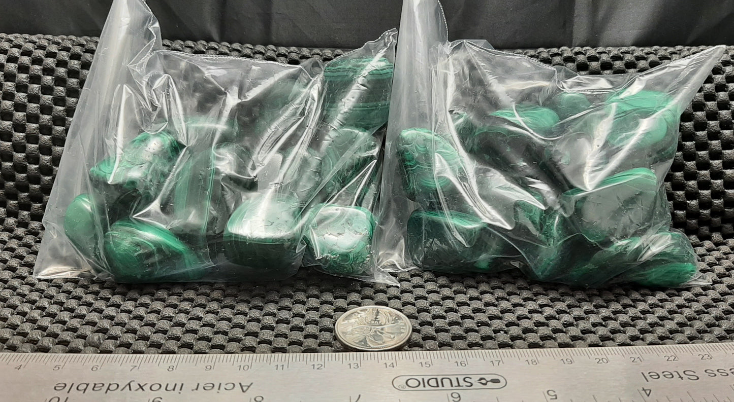 Malachite Tumble by 500g, Large ~ 25mm - 35mm