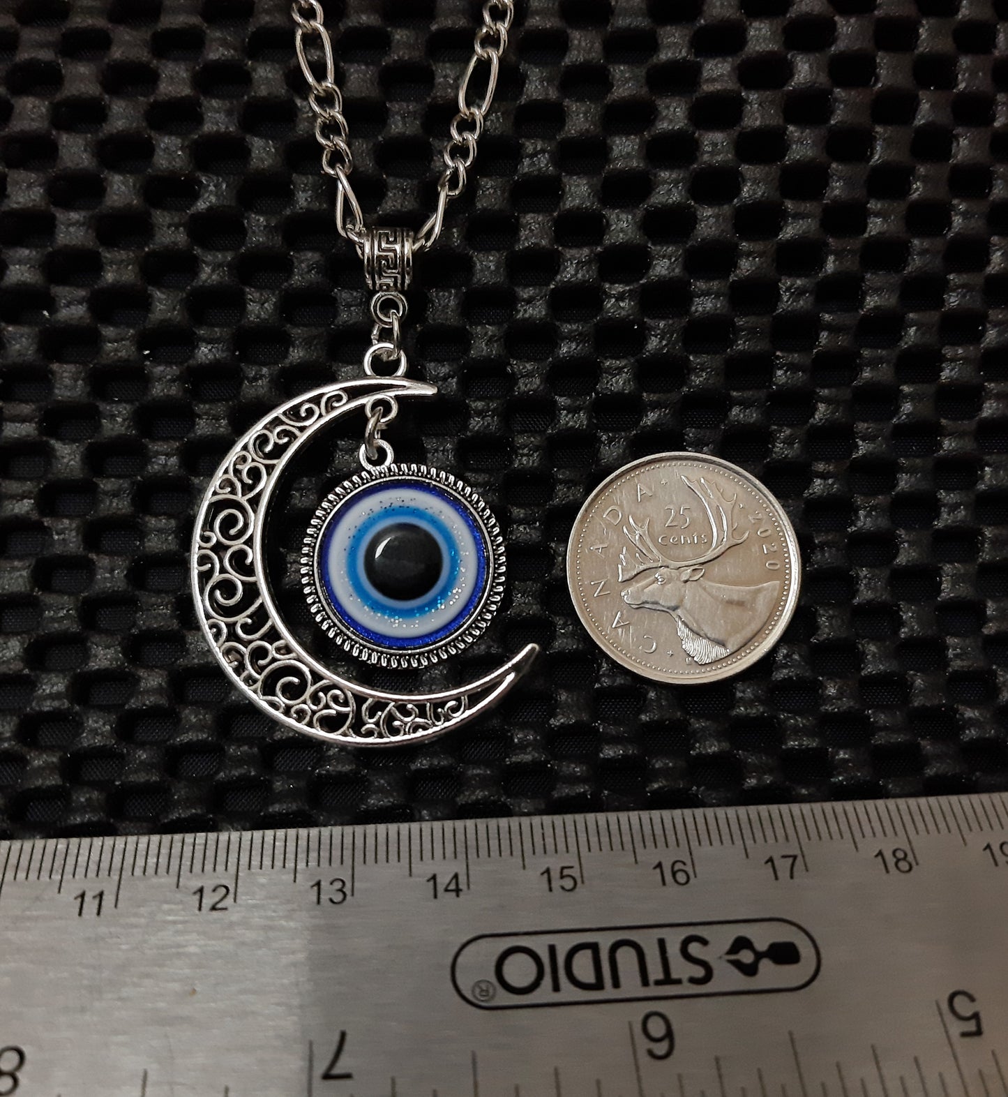 Evil Eye Pendant, Moon - Retail