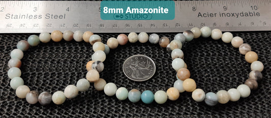 Amazonite Round Bracelet, 8mm RETAIL