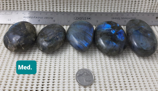 Labradorite All Polished Pebbles by KG, Med. (4-7pc)