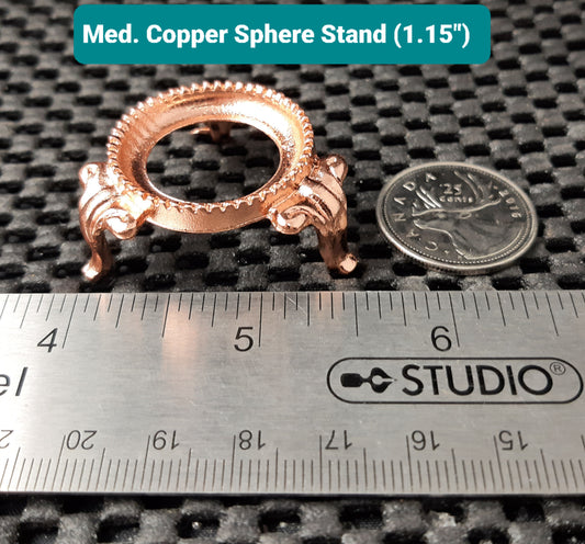 Sphere Stand, Copper Plate, Med., 1.15"