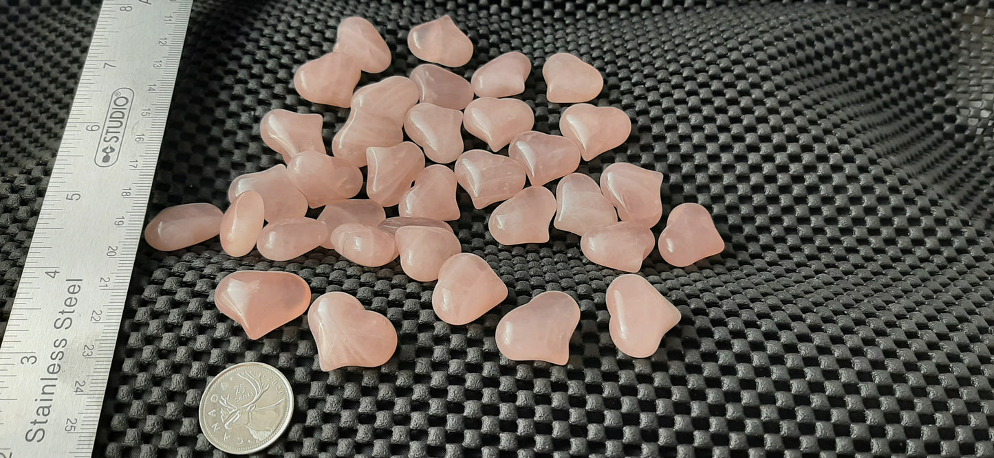 Puff Heart, Assorted Stones 25mm RETAIL