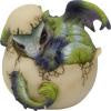 Figurine, Dragon, Hatching, Green and Blue