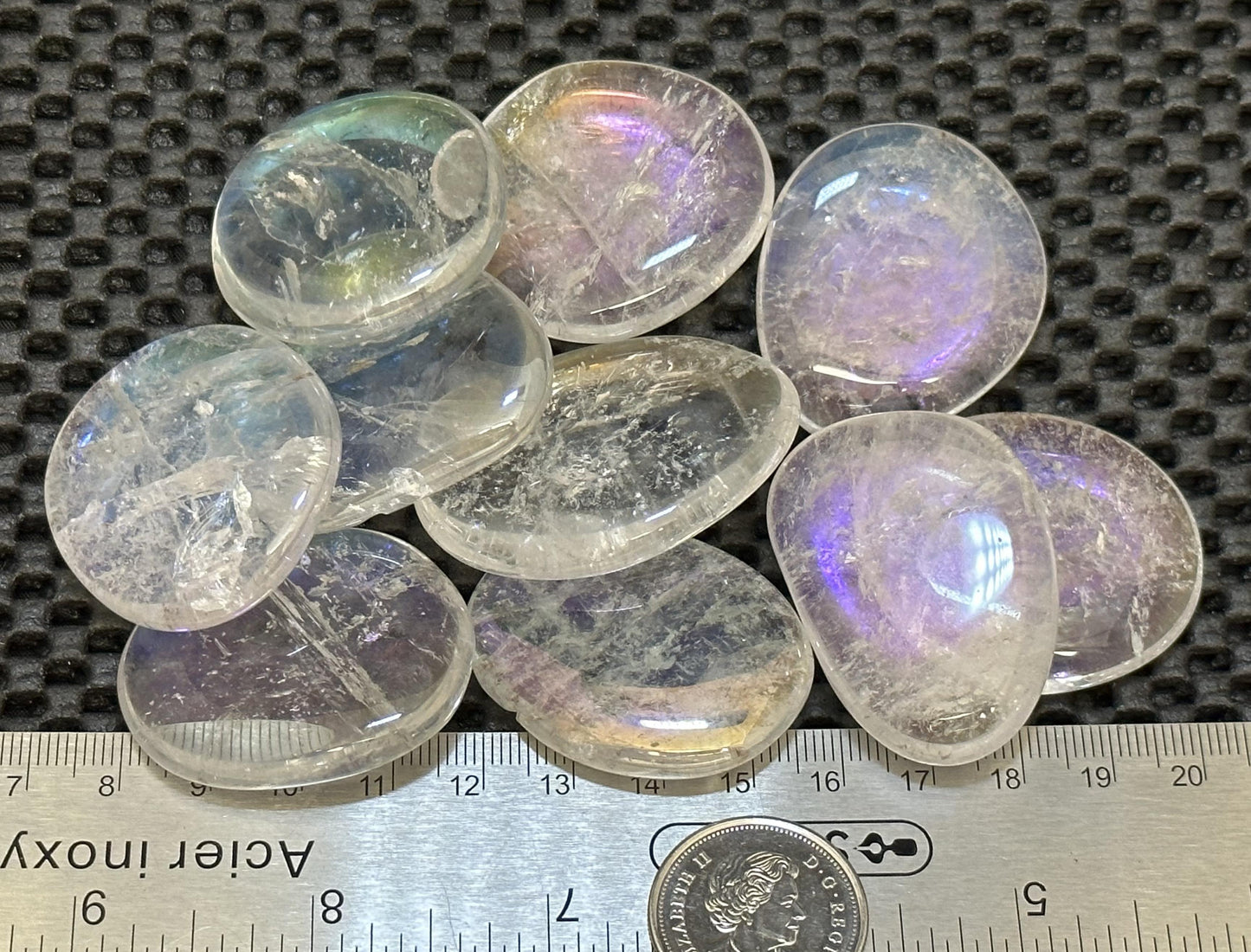 Angel Aura Quartz Flat/Smooth Stones by Kg