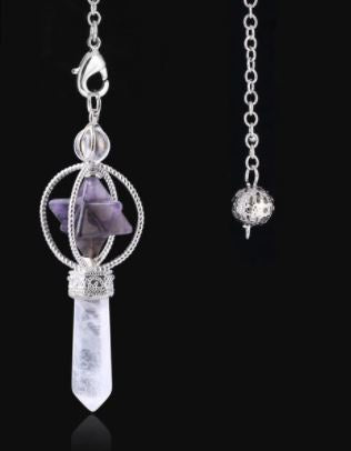 Pendulum, Spinning Merkaba with Sphere Accent Stone