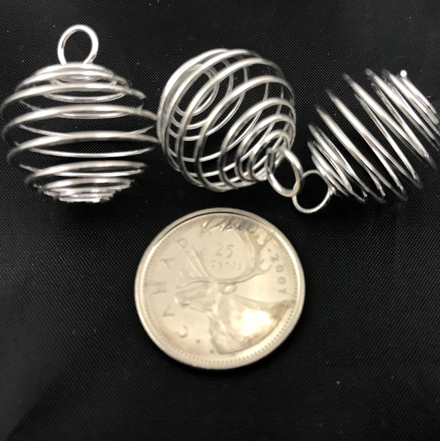 Coil Cage, Small Silver Plated, 25mm x 20mm Retail