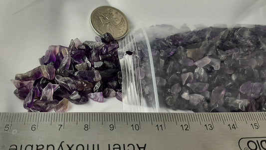 Amethyst Tumble Chips by 250g, 4mm - 7mm