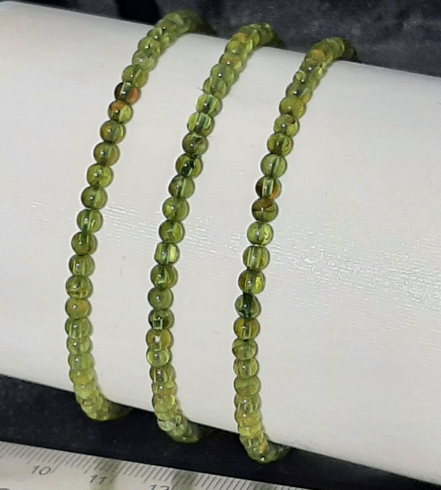 Peridot Round Bracelet, 3mm - 4mm WS
