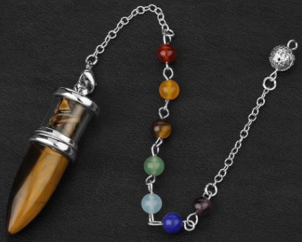 Pendulum, Bullet/Glass Chamber with Chakra Chain - Retail