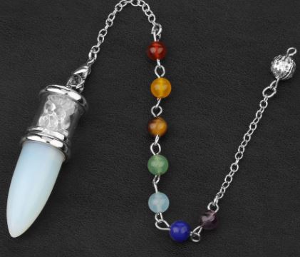 Pendulum, Bullet/Glass Chamber with Chakra Chain - Retail