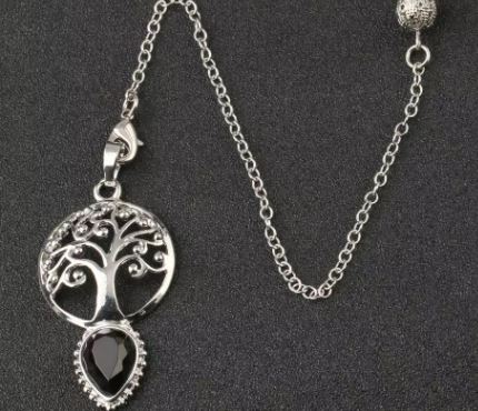 Pendant, Tree of Life with Faceted Stone