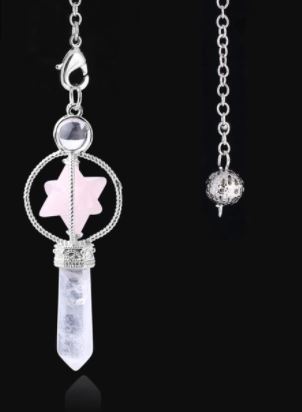 Pendulum, Spinning Merkaba with Sphere Accent Stone