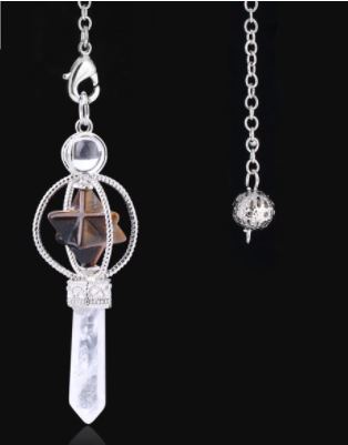 Pendulum, Spinning Merkaba with Sphere Accent Stone